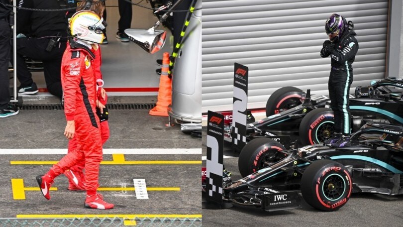 Gp Belgio qualifiche: Ferrari fuori in Q2, Hamilton fa la pole n.93 FOTO