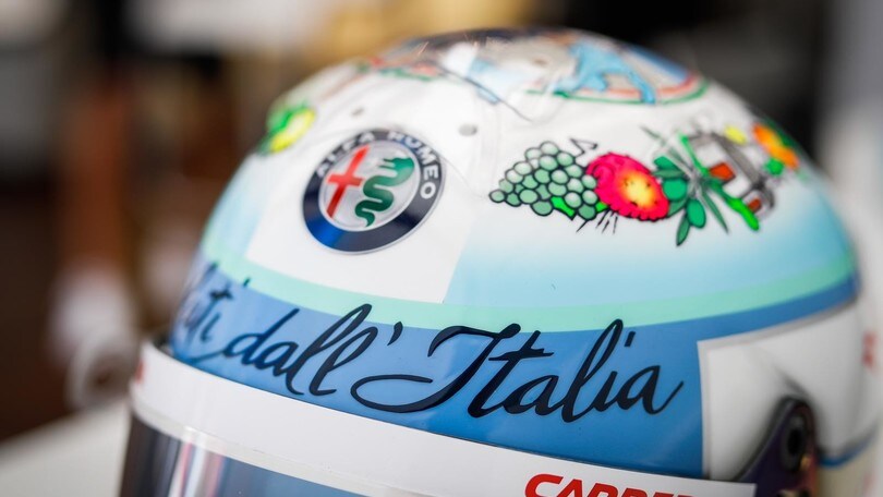 Gp Italia, Giovinazzi presenta il suo casco dedicato allo Stivale FOTO