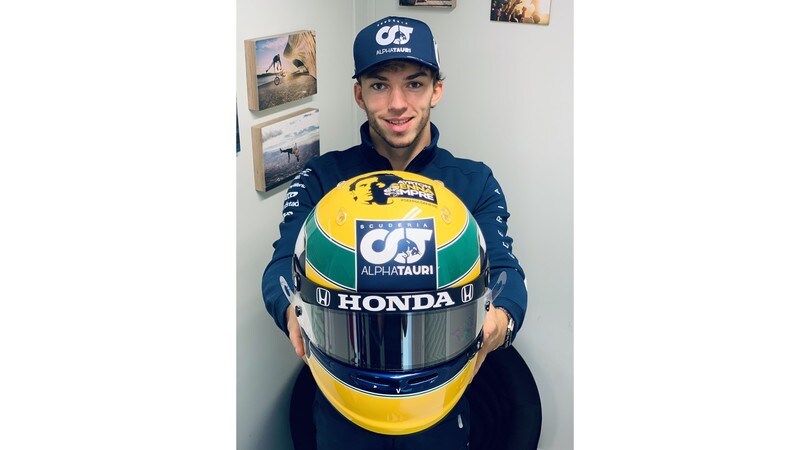 GP Emilia Romagna, Gasly col casco speciale per Senna FOTO