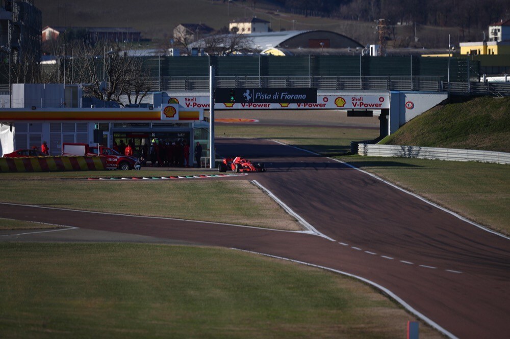 Ferrari, test di Fiorano, day 2: Charles Leclerc in pista