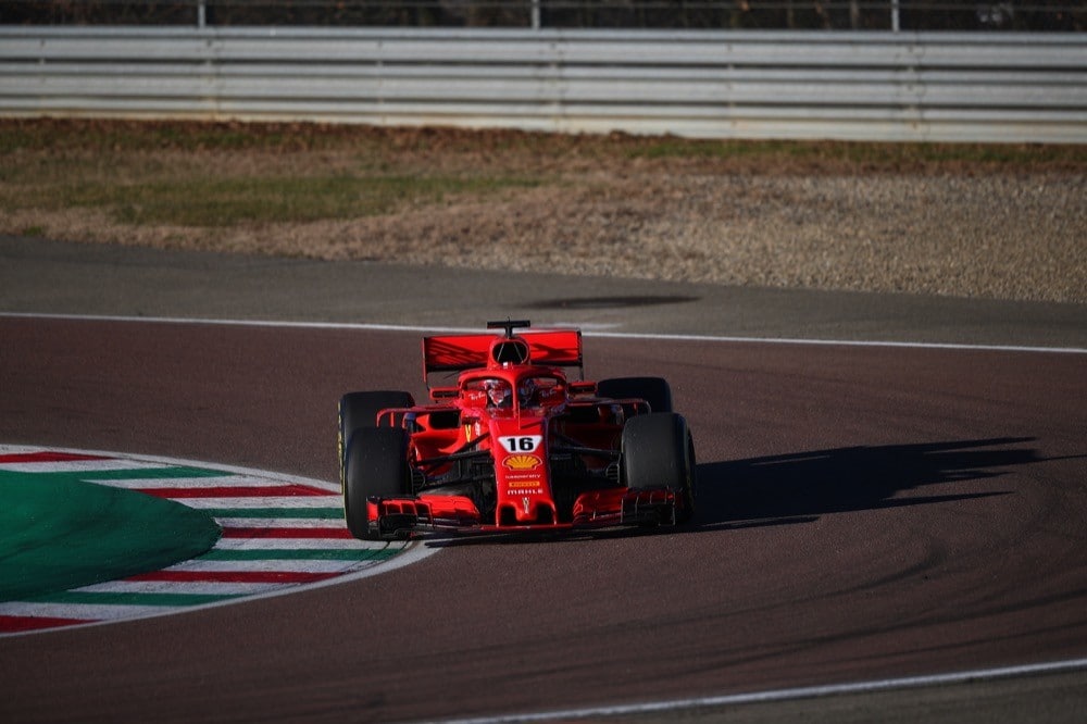 Ferrari, test di Fiorano, day 2: Charles Leclerc in pista