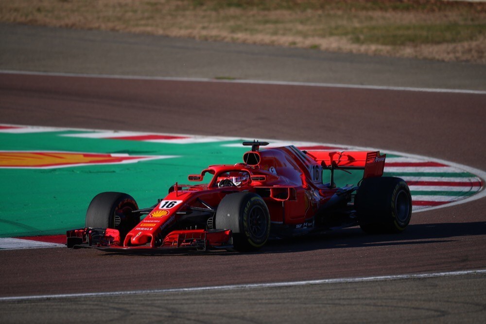 Ferrari, test di Fiorano, day 2: Charles Leclerc in pista
