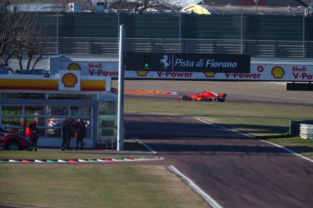 Ferrari, test di Fiorano, day 2: Charles Leclerc in pista