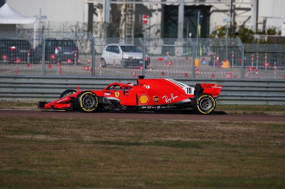 Ferrari, test di Fiorano, day 2: Charles Leclerc in pista