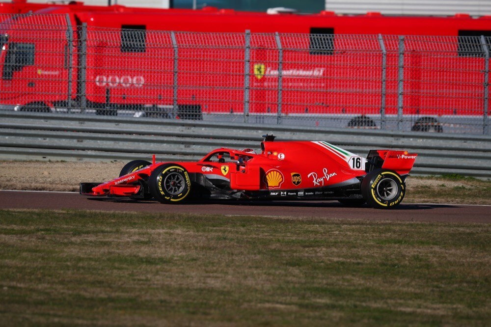 Ferrari, test di Fiorano, day 2: Charles Leclerc in pista