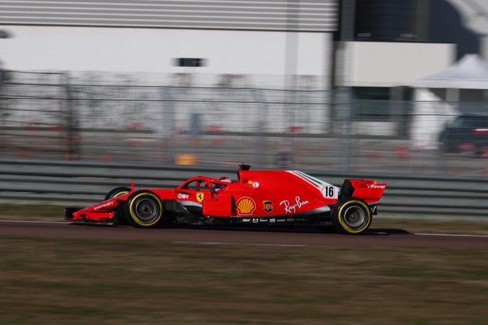 Ferrari, test di Fiorano, day 2: Charles Leclerc in pista