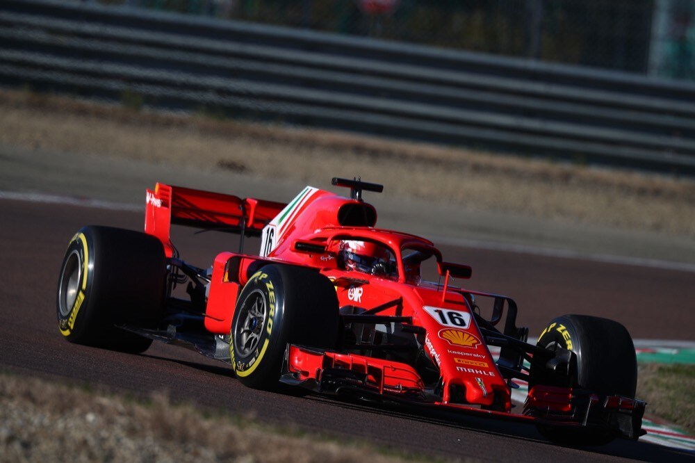 Ferrari, test di Fiorano, day 2: Charles Leclerc in pista