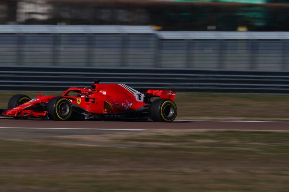 Ferrari, test di Fiorano, day 2: Charles Leclerc in pista