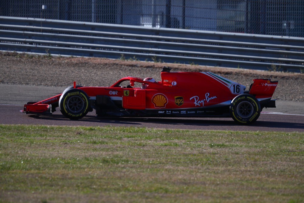 Ferrari, test di Fiorano, day 2: Charles Leclerc in pista