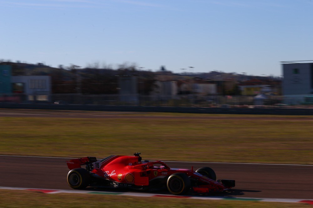 Ferrari, test di Fiorano, day 2: Charles Leclerc in pista