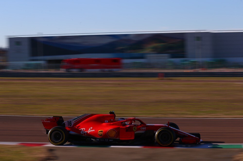 Ferrari, test di Fiorano, day 2: Charles Leclerc in pista