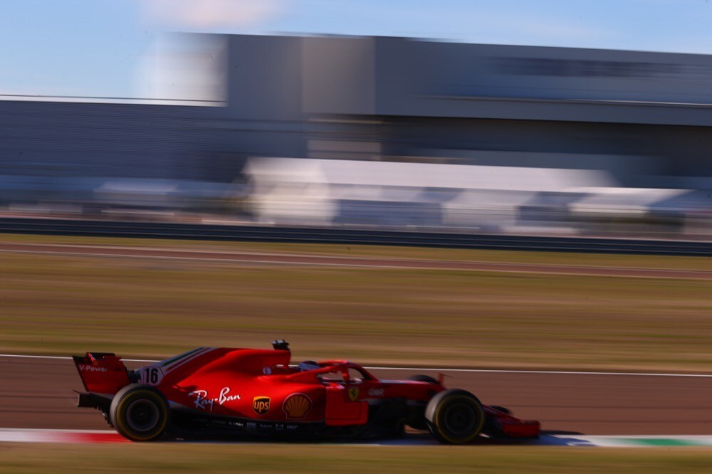 Ferrari, test di Fiorano, day 2: Charles Leclerc in pista