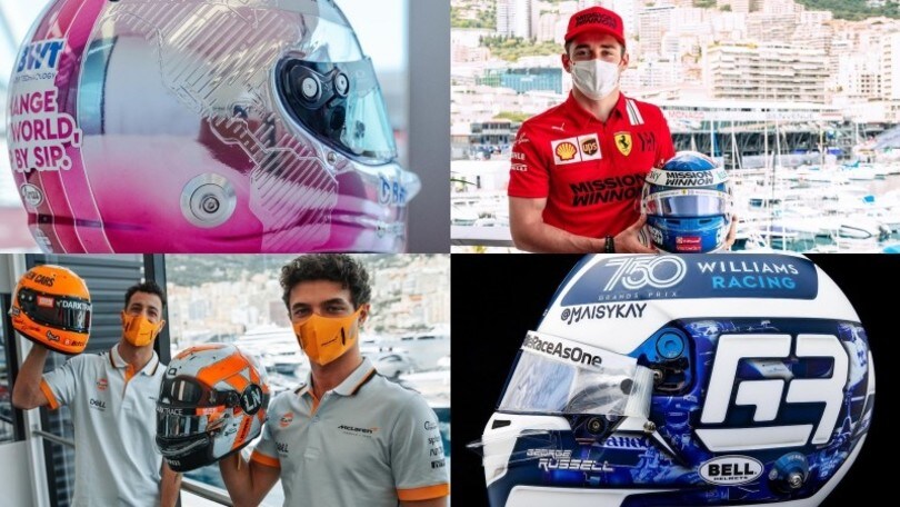 GP Monaco, i caschi dei piloti della F1 celebrano lo storico circuito di Montecarlo