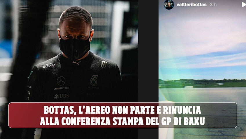 GP Baku, Bottas sfortunato: è bloccato in aeroporto in Finlandia