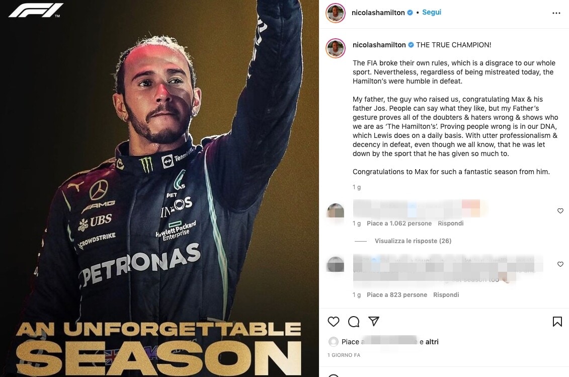 Nicholas Hamilton attacca la FIA: "Regole infrante: una vergogna il torto subito"