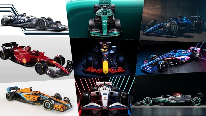 F1 Mondiale 2022, tutte le monoposto dei team