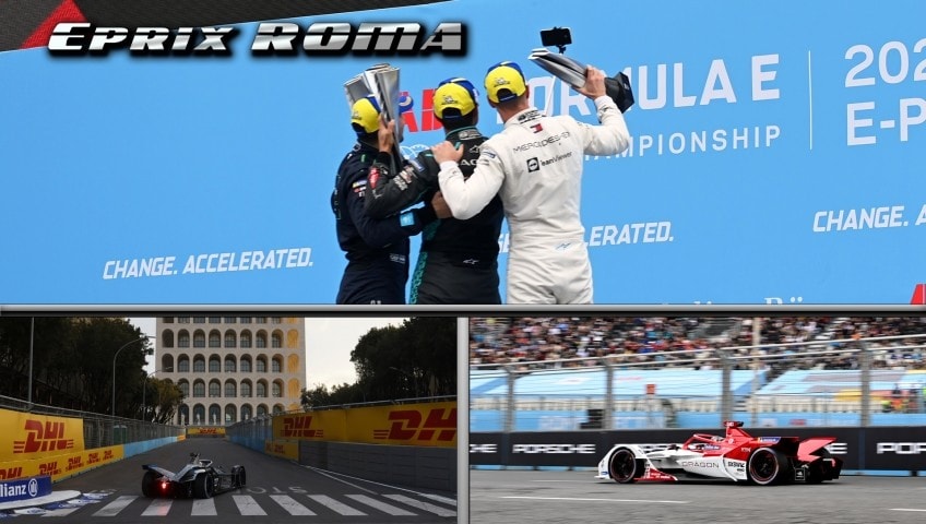 ePrix di Roma gara1: Evans in trionfo davanti a Frijns, Giovi 18°