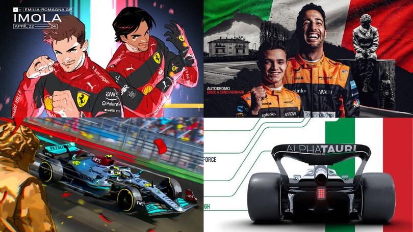 GP Emilia Romagna, i poster dei team per la gara di Imola