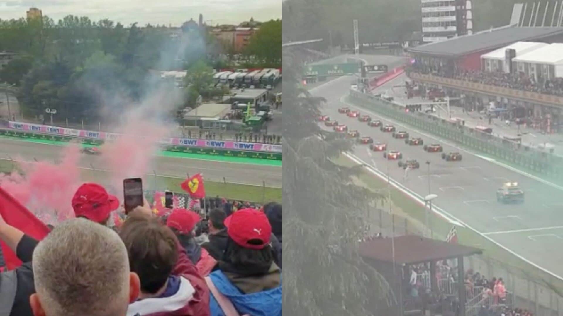 Imola, la partenza del GP dell'Emilia Romagna dalla Rivazza