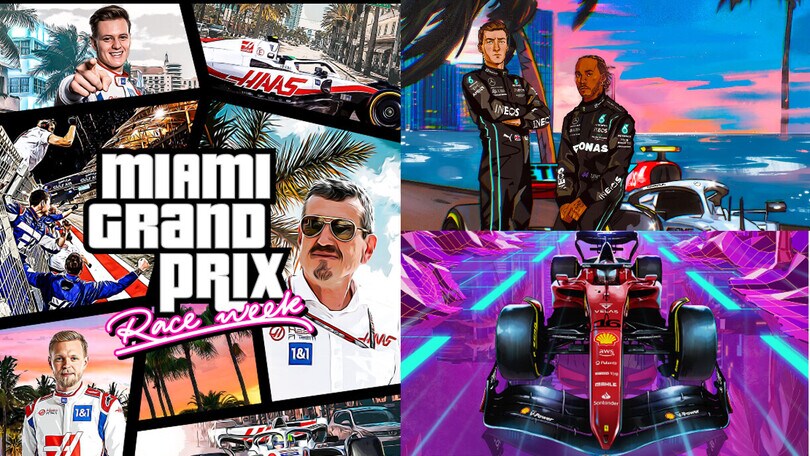 GP Miami, i poster dei team di F1 per la gara americana