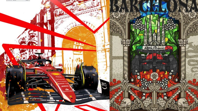 GP Spagna, i poster dei team per la gara di Barcellona