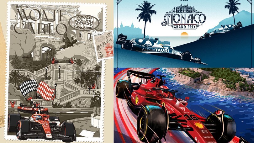 GP Monaco, i poster dei team per la gara di Montecarlo