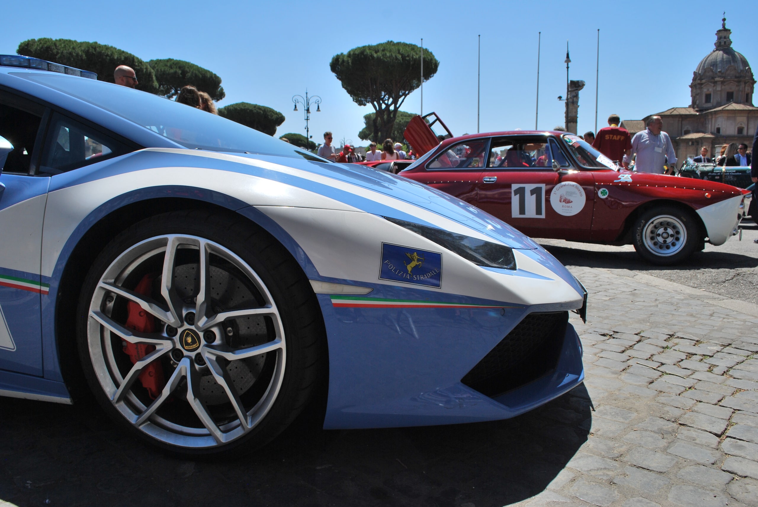 Roma Grand Prix Storico, le vetture in Via dei Fori Imperiali