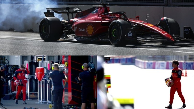 Leclerc e Sainz out, fuori entrambe le Ferrari nel GP dell'Azerbaijan