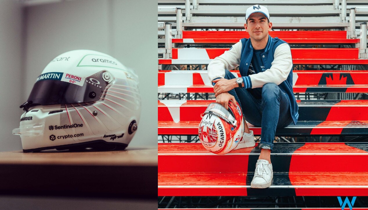 Stroll e Latifi, caschi speciali per i piloti canadesi a Montreal