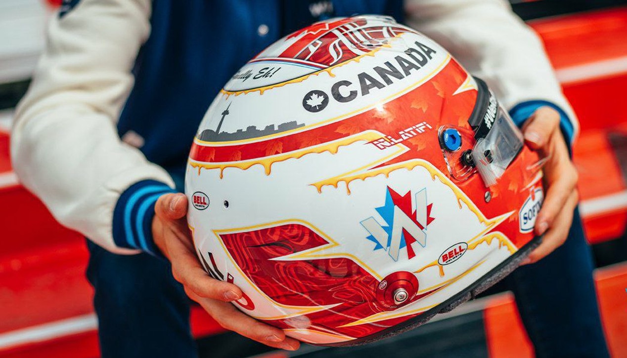 Stroll e Latifi, caschi speciali per i piloti canadesi a Montreal