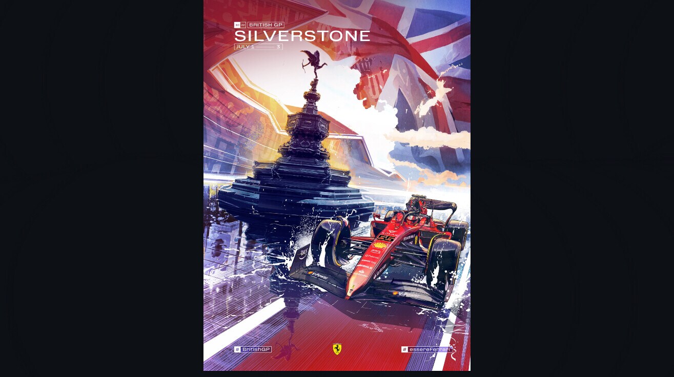 GP Gran Bretagna, i poster dei team per la gara di Silverstone