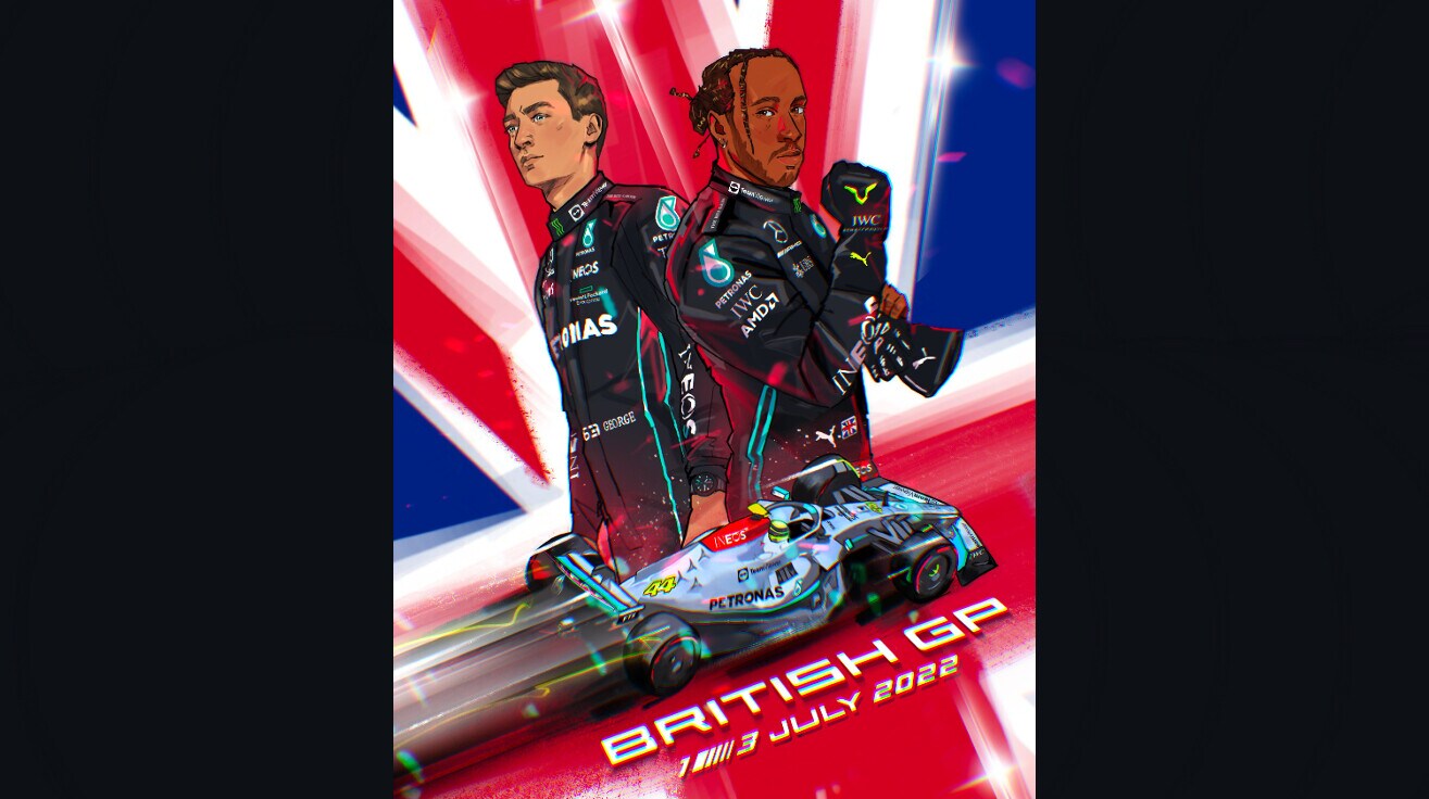 GP Gran Bretagna, i poster dei team per la gara di Silverstone