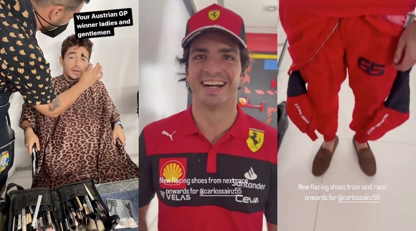 Leclerc leopardato e Sainz coi mocassini: che divertimento in casa Ferrari!