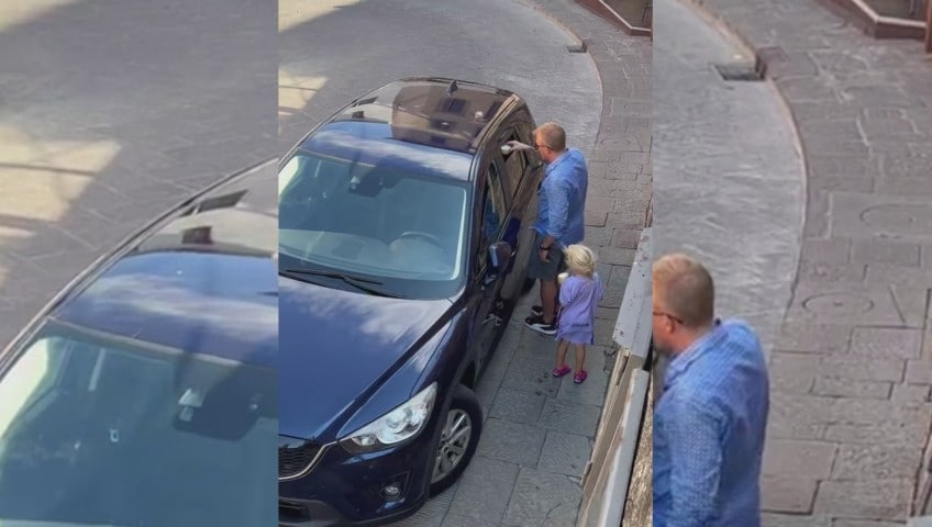 Kimi Raikkonen cuore d'oro: il cane è chiuso in auto e lui gli offre un gelato!