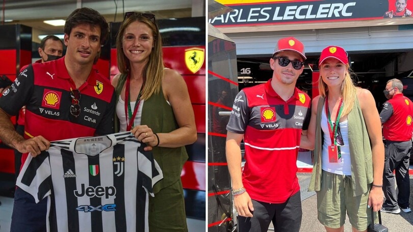 Salvai ospite della Ferrari, box della Rossa a tinte bianconere