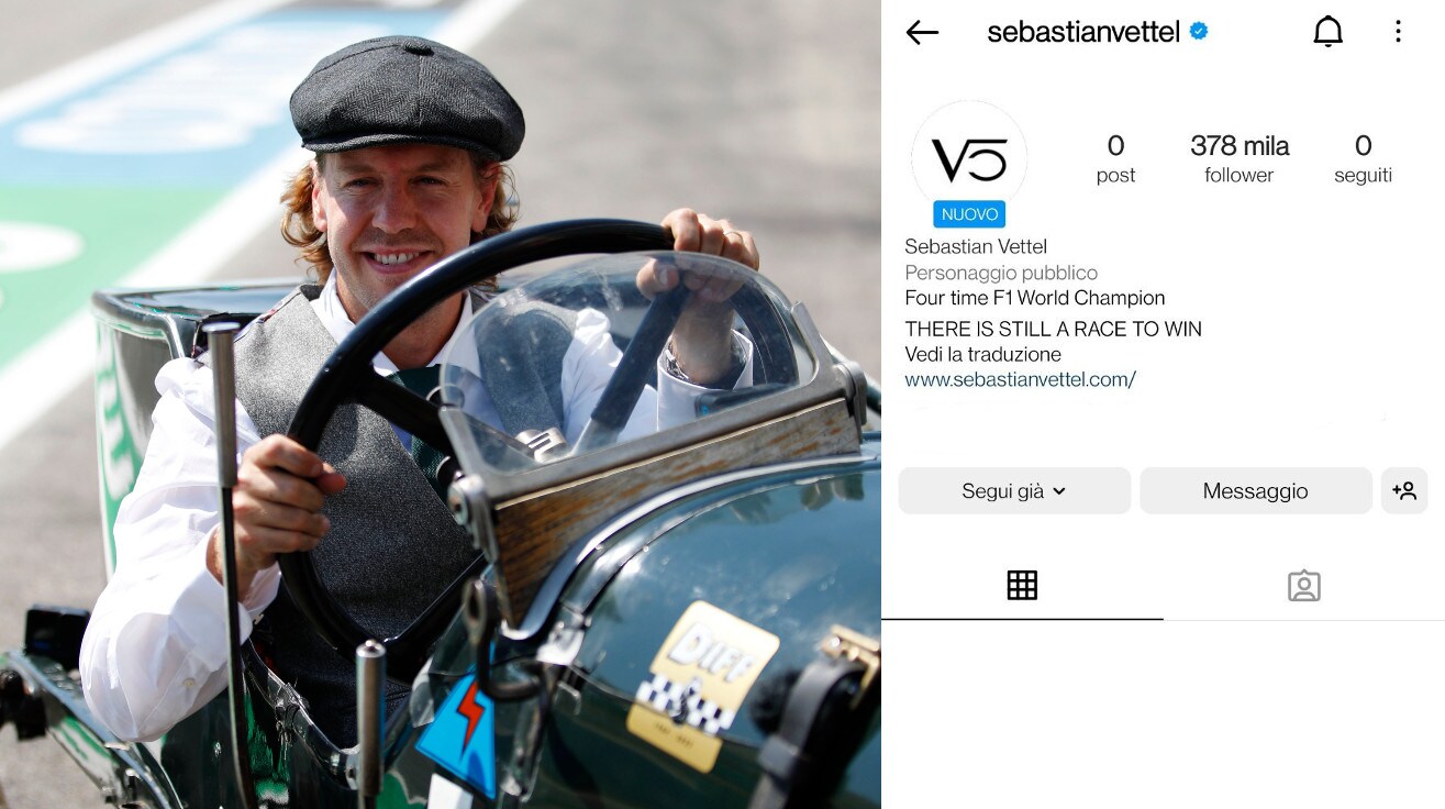 Sebastian Vettel sbarca sui social: aperto un profilo Instagram