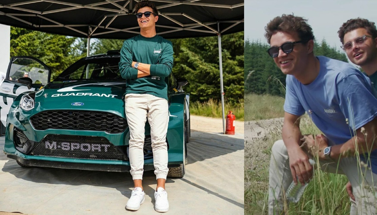 La Ford da rally gli sfreccia accanto: la reazione di Lando Norris