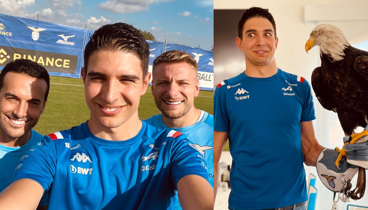 Ocon in visita alla Lazio prima del GP d'Italia
