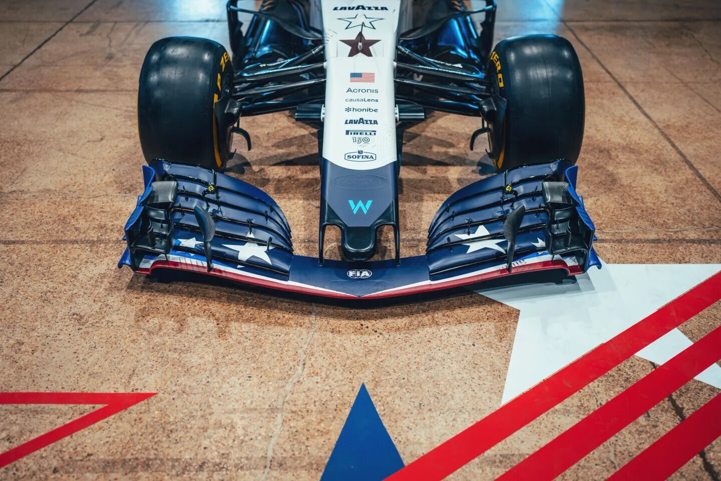 Williams, show car a stelle e strisce per il GP USA