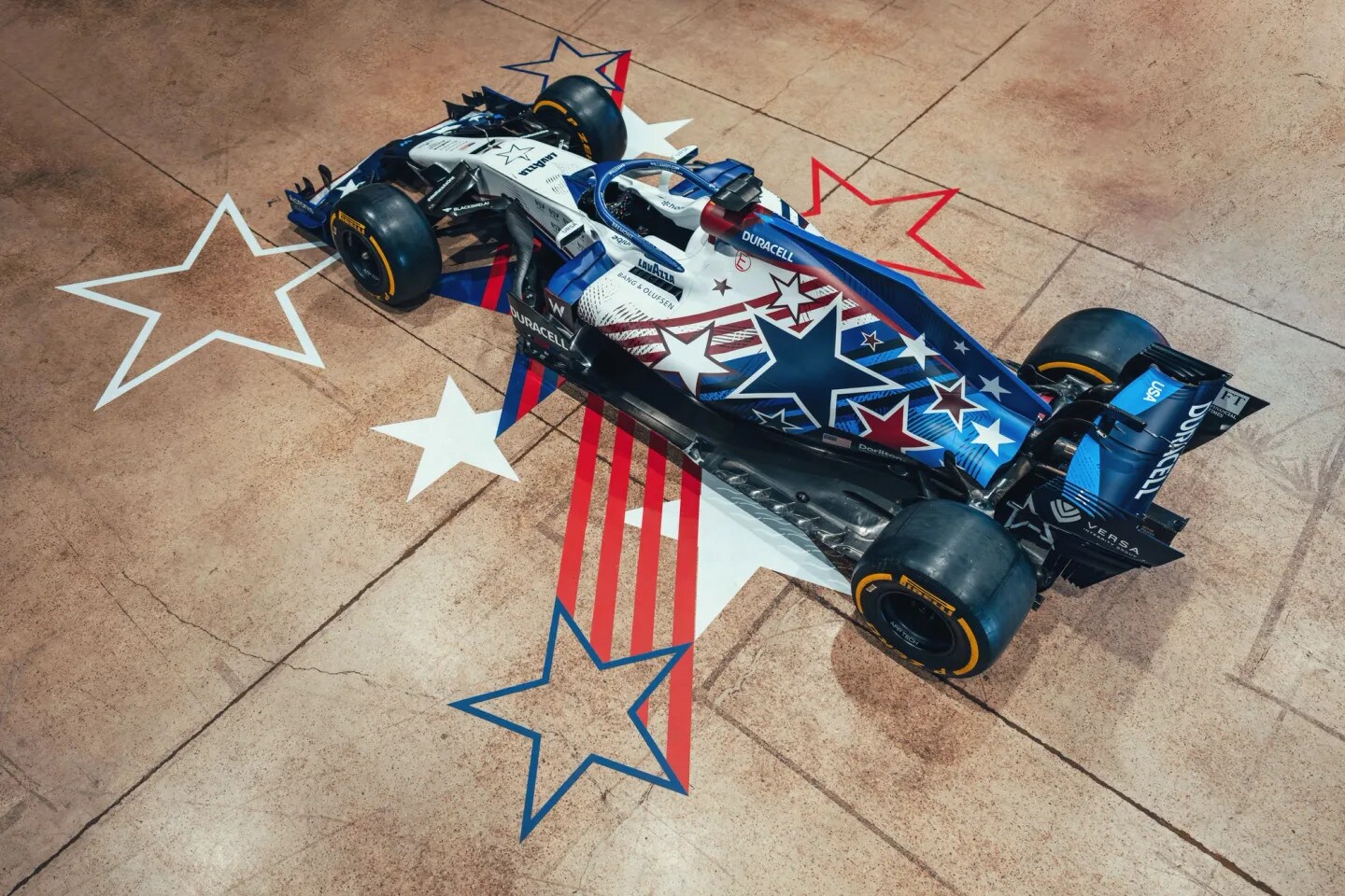 Williams, show car a stelle e strisce per il GP USA