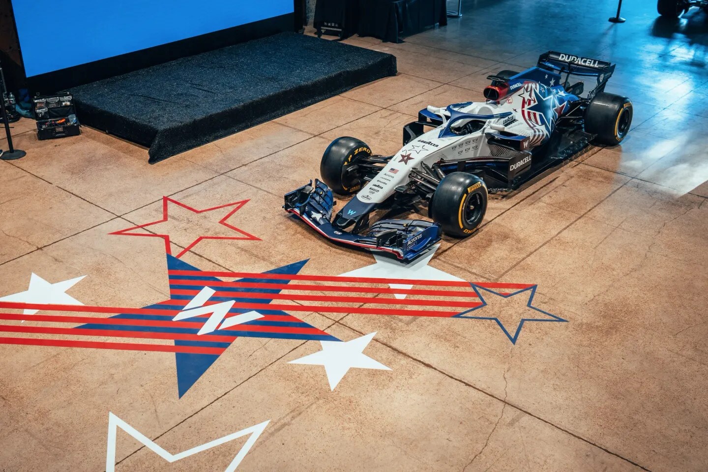 Williams, show car a stelle e strisce per il GP USA