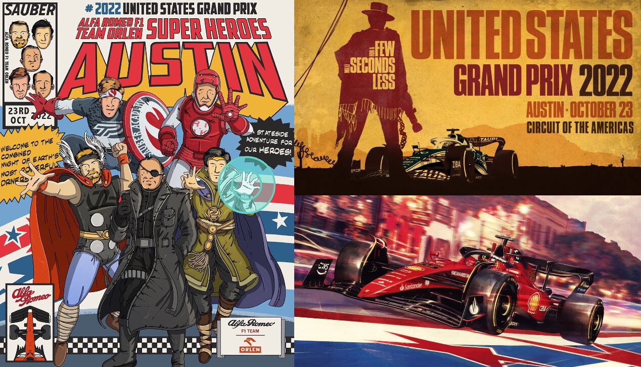 GP USA, i poster dei team per la gara di Austin