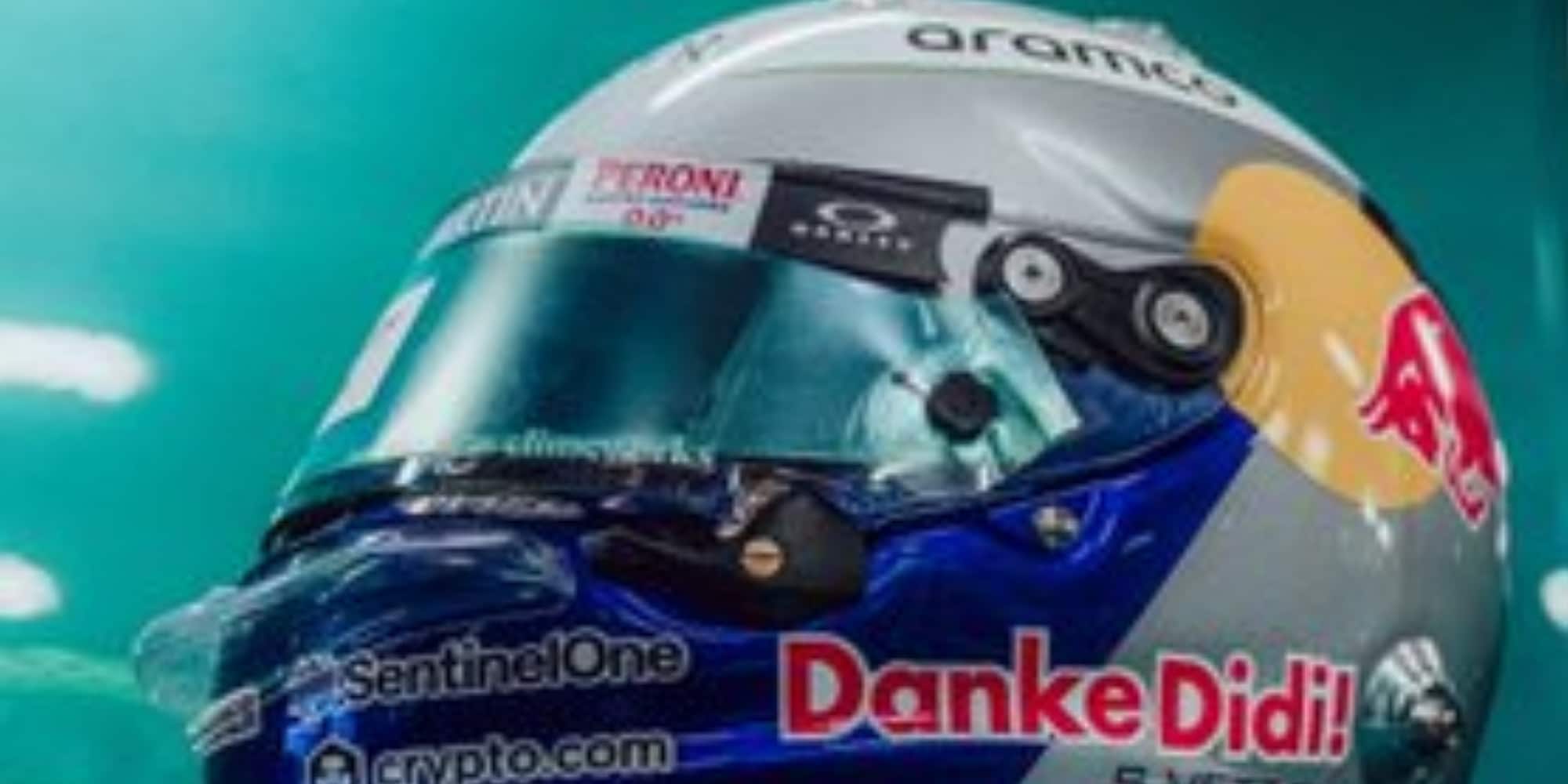 Vettel, omaggio a Mateschitz: casco del debutto con dedica