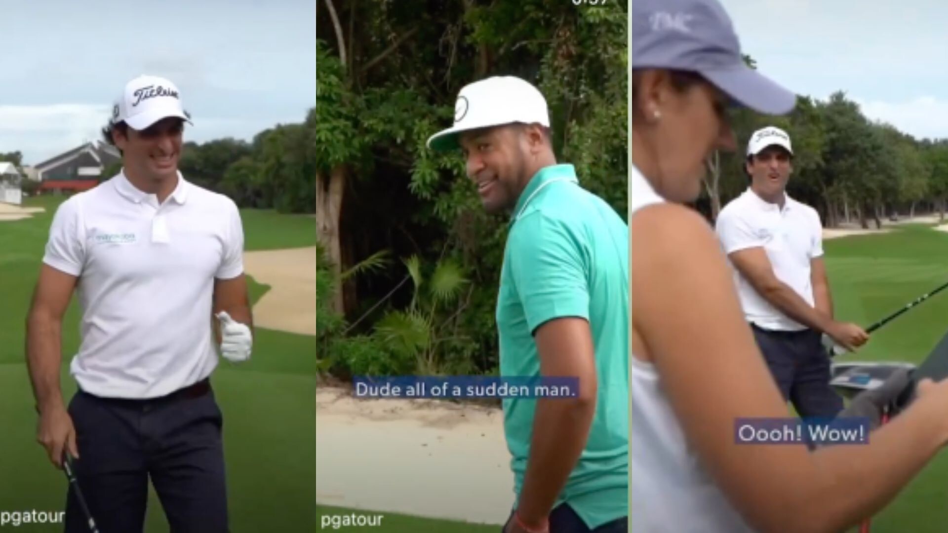 Sainz si dà al golf e batte incredibilmente il super campione!