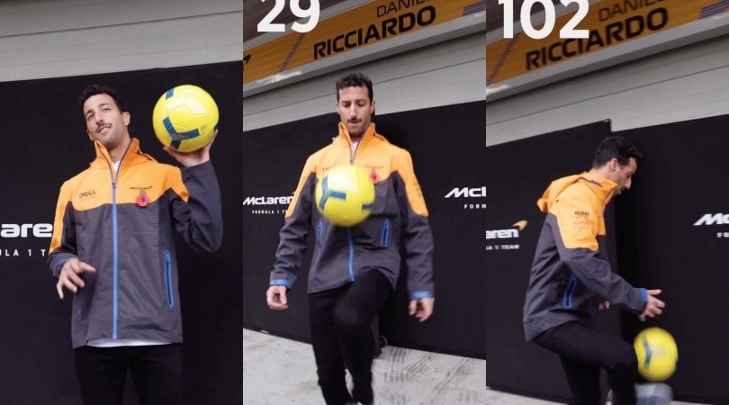 Ricciardo che palleggi: per il GP del Brasile dà lezioni di calcio!