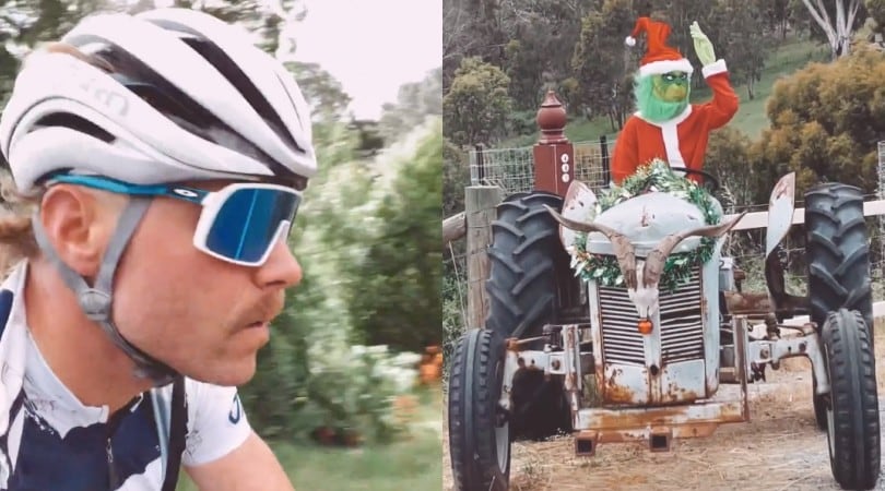 Bottas, l'allenamento in bici è insieme al Grinch!