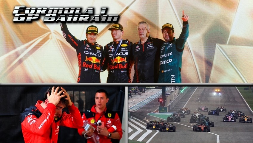 GP Bahrain:  Verstappen trionfa nella prima gara del 2023, Ferrari già tra mille problemi