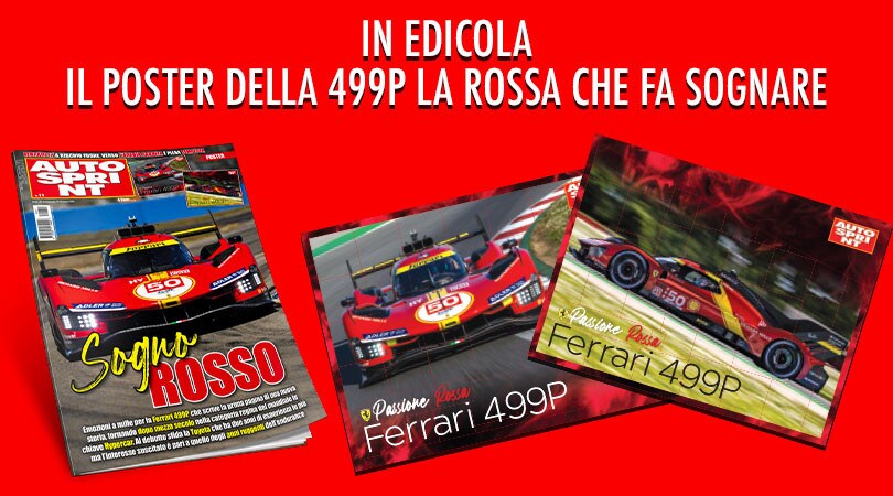 In edicola il poster della Ferrari 499P che dopo 50 anni torna a Le Mans