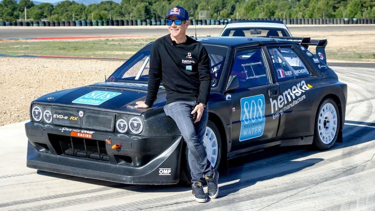 Loeb torna nel mondiale Rallycross con la Lancia Delta elettrica