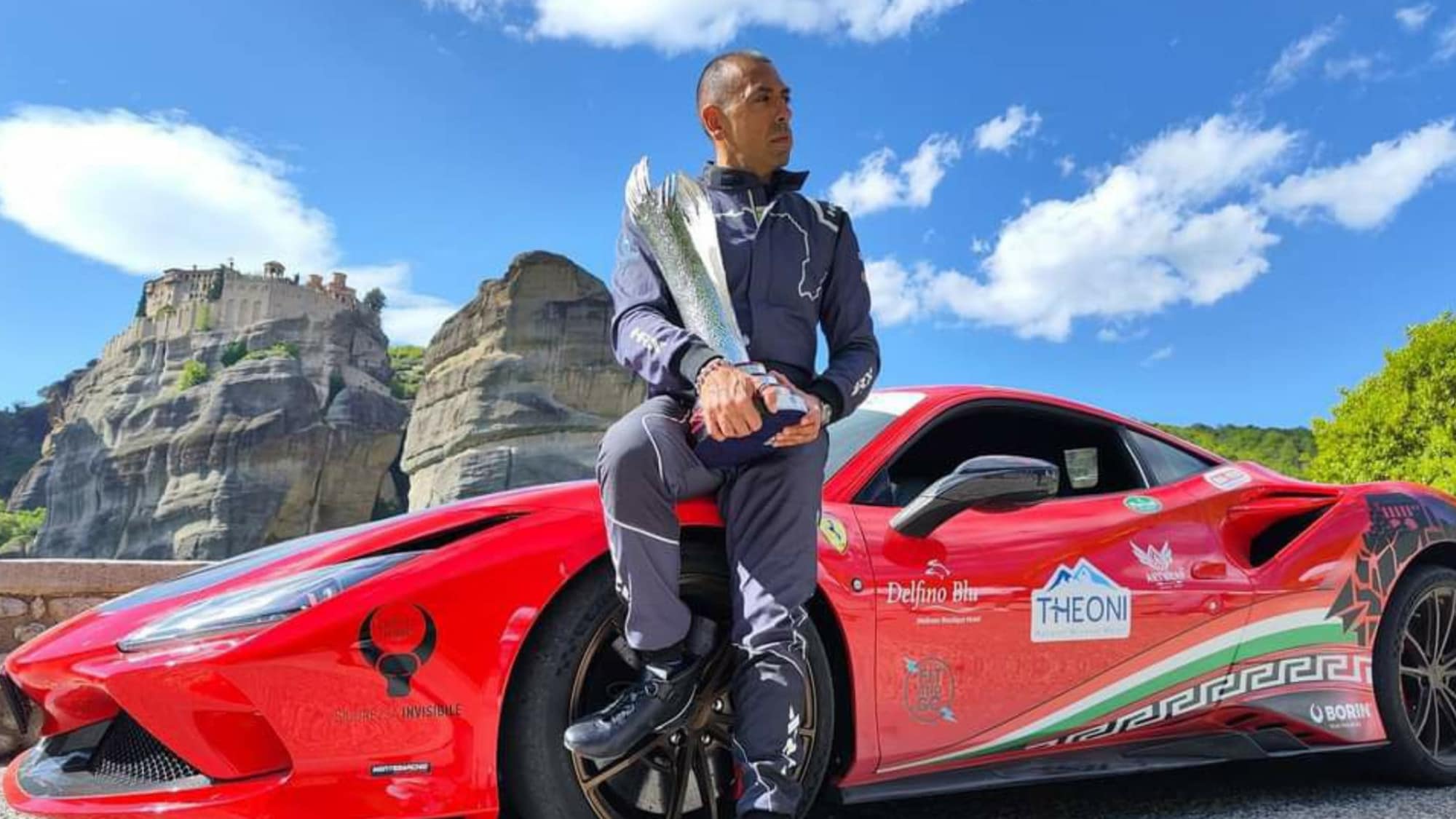 Fabio Barone, nuovo record in Grecia con la Ferrari F8 tributo